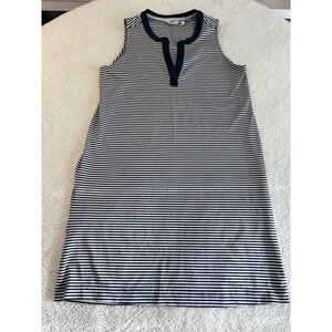 Vineyard Vines Shift Dress Navy and White Striped, Size Small